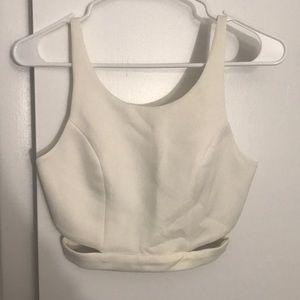 Cream crop top